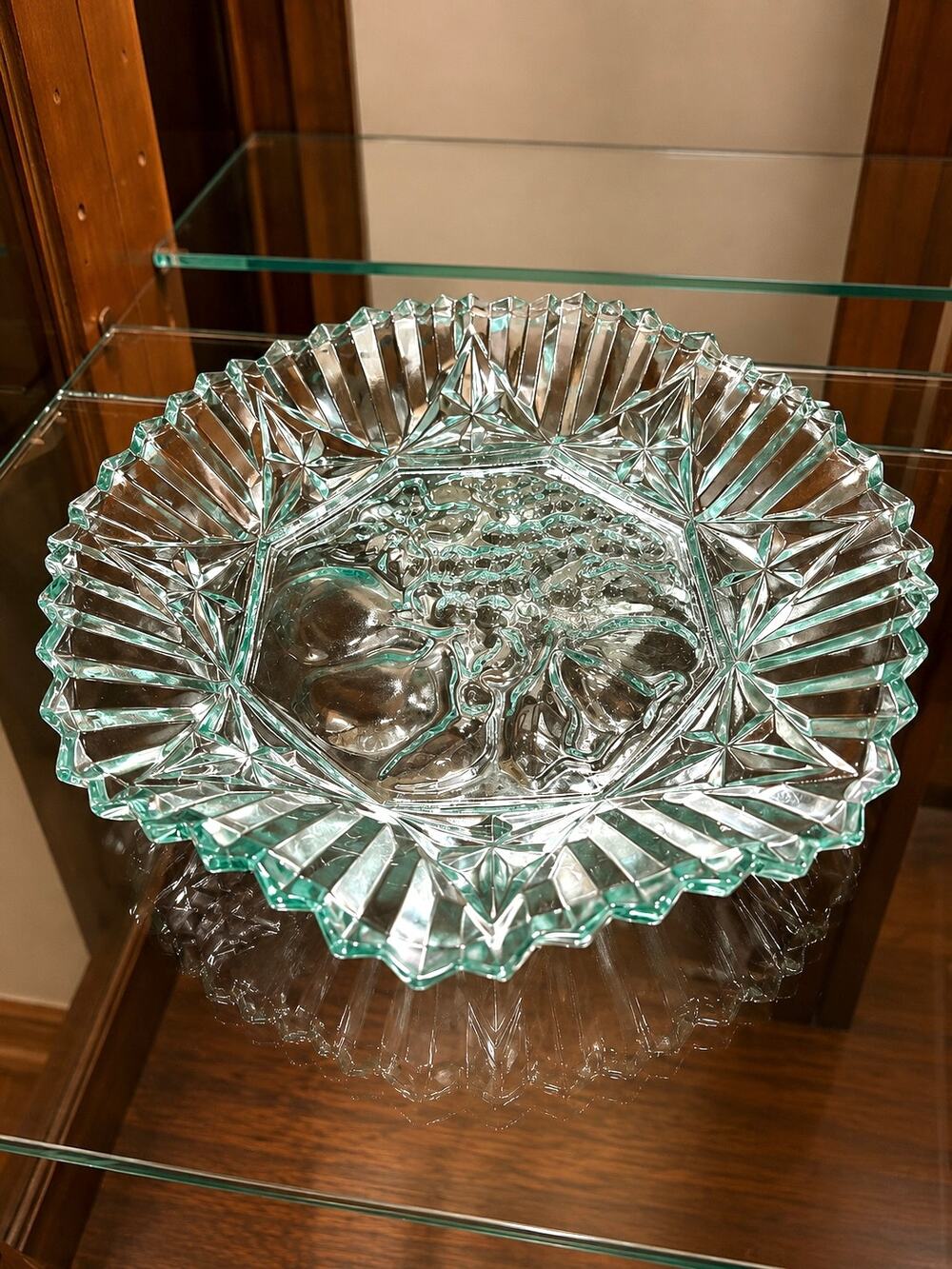 Vintage Federal Glass Serving Bowl, Green
